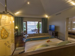 Beach Pool Villa - Interior of a beach pool villa with sea view.